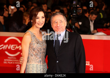 Actress Michelle Yeoh and Jean Todt 6th International Rome Film Festival - 'The Lady' - Premiere Rome, Italy - 27.10.11 Stock Photo