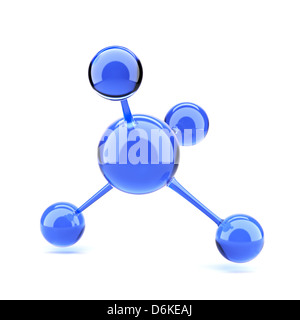 3d illustration of a water molecule isolated on white background Stock ...
