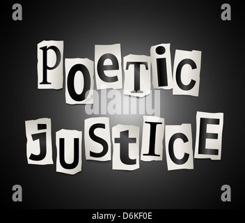 Poetic justice. Stock Photo