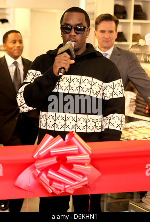 Sean Combs aka Diddy attends a ribbon cutting to celebrate the opening of the new Sean John Concept Store inside Macy's Herald Stock Photo