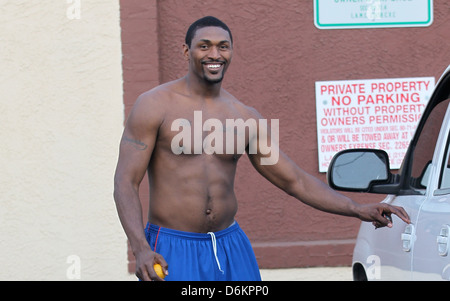 Ron Artest 'Dancing with the Stars' celebrities outside the dance rehearsal studios Los Angeles, California - 14.09.11 Stock Photo