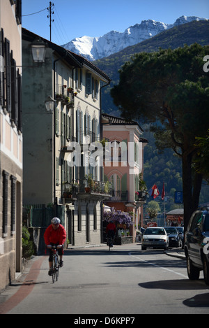 Lugano, Switzerland, the former fishing village on Lake Lugano Morcote Stock Photo