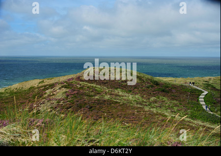 Blick von der Uwe-Düne auf die Nordsee bei Kampen, Sylt. Stock Photo