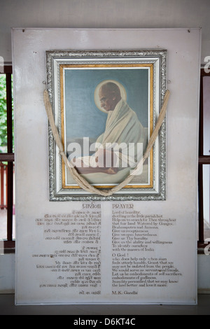 Memorial to Gandhi at the Gandhi Ashram, Ahmedabad Stock Photo