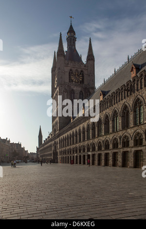 Ieper, Flanders, Belgium; home of the Grote Markt, (great Market) and  the nightly Last Post bugle remembrance at the Menin Gate Stock Photo