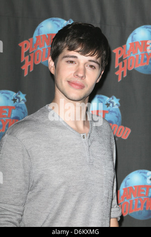 Matt Prokop Disney film stars attend a press event for their new movie 'Geek Charming' held at Planet Hollywood in Times Square Stock Photo