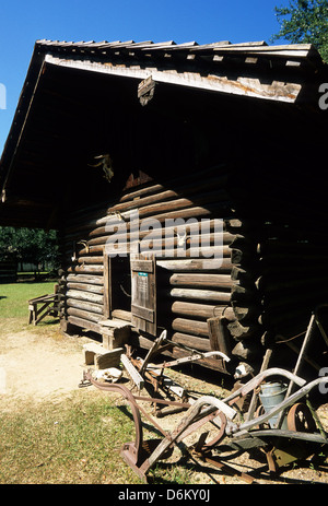 Elk283-1248v Louisiana, Baton Rouge, LSU Rural Life Museum, corncrib Stock Photo