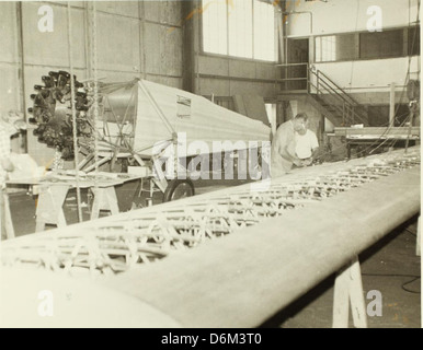 Wing structure for Spirit II. Built for the San Diego Aerospace Museum. Burned in 1978. Stock Photo