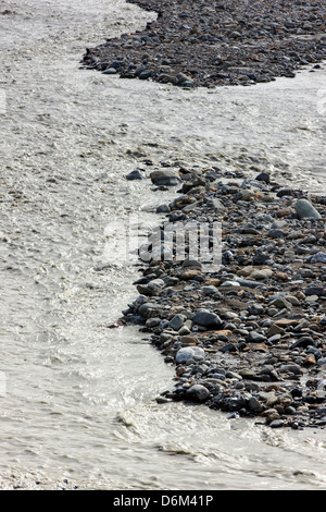 Braided Toklat River, Denali National Park, Alaska, USA Stock Photo