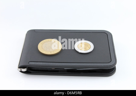 Black wallet Stock Photo