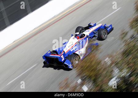 Long Beach, California, USA. 19th April, 2013. Indycar, Round 3,Long Beach, Toyota Grand Prix of Long Beach , CA, USA, April 19-21 2013, HELIO CASTRONEVES, Team Penske (Credit Image: Credit:  Ron Bijlsma/ZUMAPRESS.com/Alamy Live News) Stock Photo