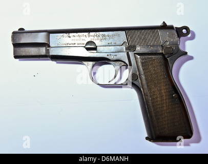 Original Browning high power  9mm pistol Stock Photo