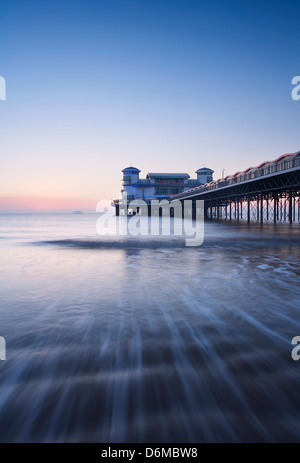 The New Grand Pier at Weston-super-Mare, rebuilt and opened in 2010 after the fire of 2008. Somerset. England. UK. Stock Photo