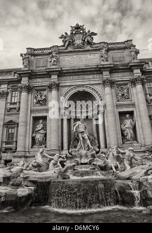 Trevi Fountain in Rome, Autumn season. Stock Photo