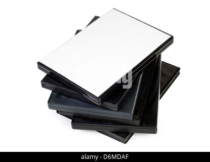set case for dvds isolated on the white with path Stock Photo