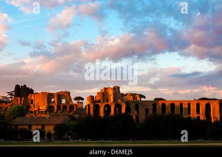 Ruins of the Domus Augustana on Palatine Hill, Rome Italy Stock Photo