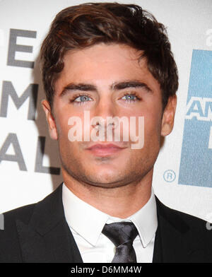 New York, New York, USA. 19th April, 2013. Actor ZAC EFRON attends the premiere of 'At Any Price' held during the Tribeca Film Festival at TPAC. (Credit Image: Credit:  Nancy Kaszerman/ZUMAPRESS.com/Alamy Live News) Stock Photo