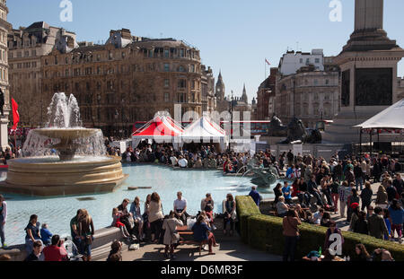 St Georges day festival in Trafalgar Square London Stock Photo