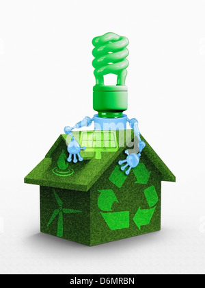 Alternative Energy, Concept home Stock Photo