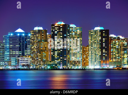 Office buildings in Exchange Place, Jersey City, New Jersey Stock Photo