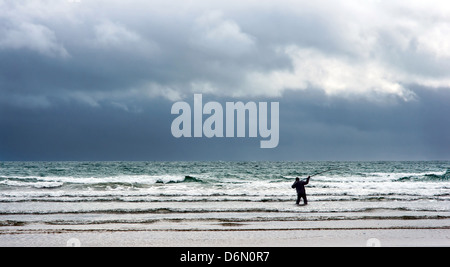 Ballyheige, Ireland, fishermen on the coast of Kerry Stock Photo