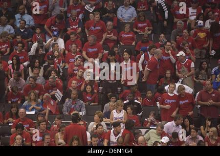 Los Angeles Clippers fans cheer after winning a free Chick-fil-A ...