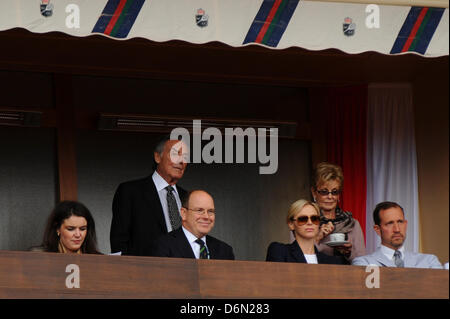 Monte Carlo, Monaco. 20th April, 2013. Prince Albert of Monaco during the ATP Monte Carlo Rolex Masters from the Monte Carlo Country Club. Stock Photo