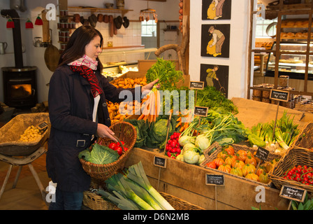 Herten, Germany, shopping in the farm store Stock Photo