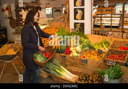 Herten, Germany, shopping in the farm store Stock Photo