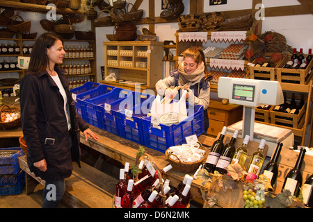 Herten, Germany, asparagus sale in the farm shop Stock Photo