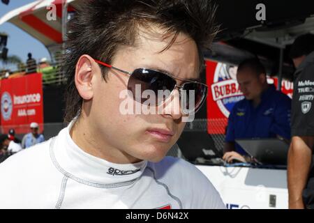 Long Beach, California, USA. 20th April, 2013. Indycar, Round 3,Long Beach, Toyota Grand Prix of Long Beach , CA, USA, April 19-21 2013, SEBASTIAN SAAVEDRA, Dragon Racing (Credit Image: © Ron Bijlsma/ZUMAPRESS.com) Stock Photo