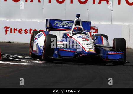 Long Beach, California, USA. 20th April, 2013. Indycar, Round 3,Long Beach, Toyota Grand Prix of Long Beach , CA, USA, April 19-21 2013, HELIO CASTRONEVES, Team Penske (Credit Image: © Ron Bijlsma/ZUMAPRESS.com) Stock Photo