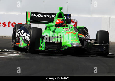 Long Beach, California, USA. 20th April, 2013. Indycar, Round 3,Long Beach, Toyota Grand Prix of Long Beach , CA, USA, April 19-21 2013, JAMES HINCHCLIFFE, Andretti Autosport (Credit Image: © Ron Bijlsma/ZUMAPRESS.com) Stock Photo