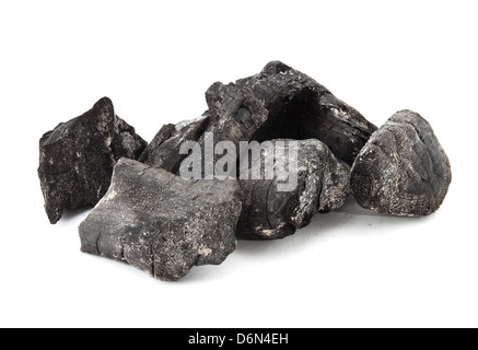 Used coal from the burning fire Stock Photo