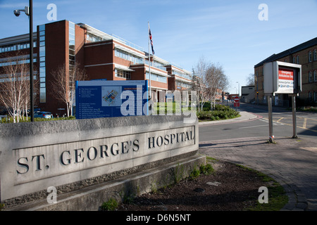 St Georges Hospital Blackshaw Road Tooting London Stock Photo