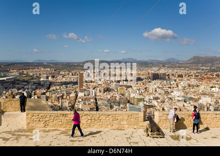 Veiw from the Moorish Castle, Alicante, Spain Stock Photo