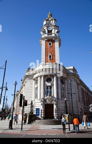Lambeth Town Hall Clock Tower in Brixton - london Uk Stock Photo