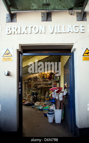 Brixton Market Village Stalls in London UK Stock Photo