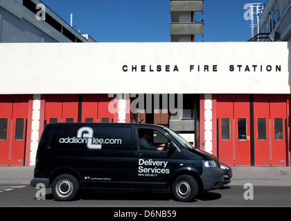 Addison Lee courier van seen in King's Road, Chelsea, London Stock Photo