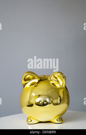 Berlin, Germany, golden piggy bank Stock Photo