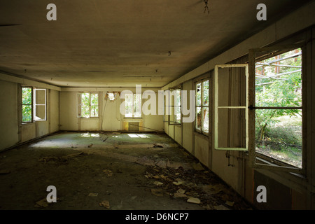 Kolberg, Germany, abandoned buildings of the former holiday home VEB NARVA Rosa Luxembourg Stock Photo