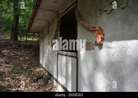 Kolberg, Germany, abandoned buildings of the former holiday home VEB NARVA Rosa Luxembourg Stock Photo