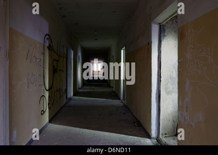 Zossen, Germany, Interior shot of an abandoned building on the former Soviet Army Kasernengelaende Stock Photo