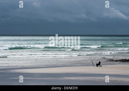 Ballyheige, Ireland, fishermen on the coast of Kerry Stock Photo