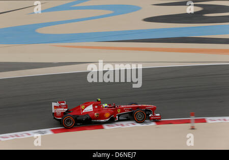 Manam, Bahrain. 20th April, 2013. Motorsports: FIA Formula One World Championship 2013, Grand Prix of Bahrain, Felipe Massa (BRA, Scuderia Ferrari), Stock Photo