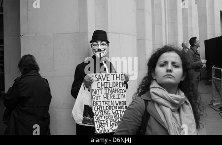 Street photography at the funeral of lady Thatcher 17th of April 2013 Stock Photo