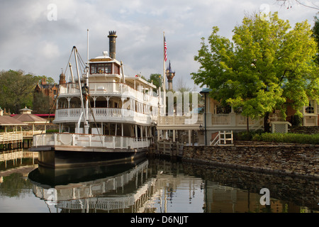 Liberty Square Riverboat in Magic Kingdom, Walt Disney World resort, Orlando, Florida. Stock Photo