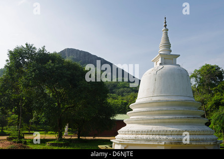 stupa below Lion Rock Fortress, Sigiriya (UNESCO World Heritage Site), North Central Province, Sri Lanka Stock Photo