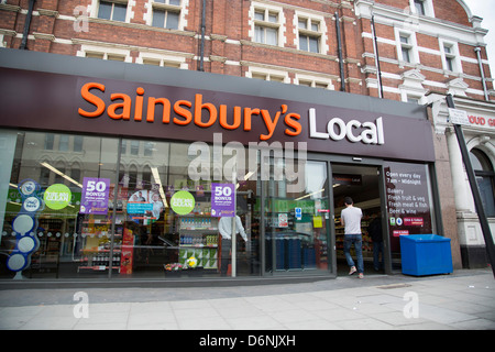 Sainsbury's Local in North London Stroud Green Stock Photo