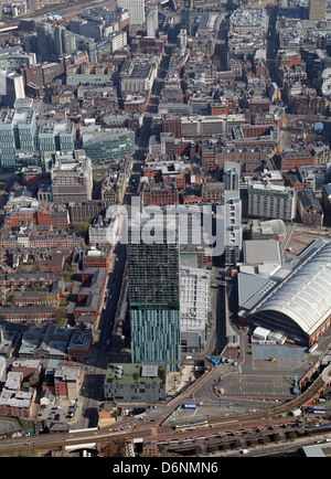 aerial view of the Beetham Tower and G-Mex Manchester Stock Photo